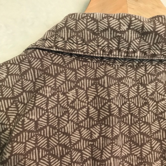 Patagonia Worn Wear Men's gray hex Back Step Shirt short sleeve size large - Picture 7 of 8